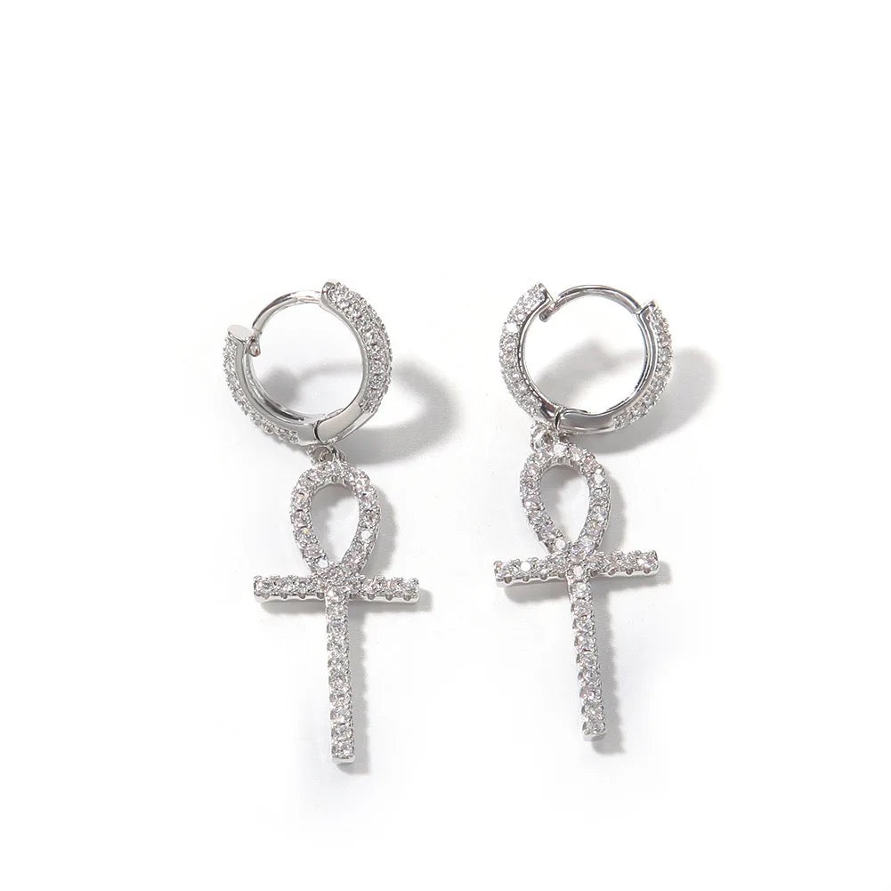 Ankh Cross Earring