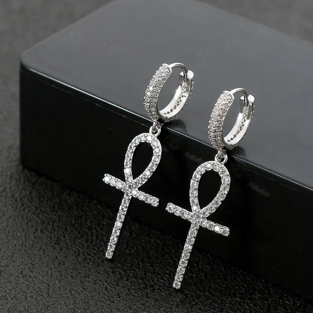 Ankh Cross Earring