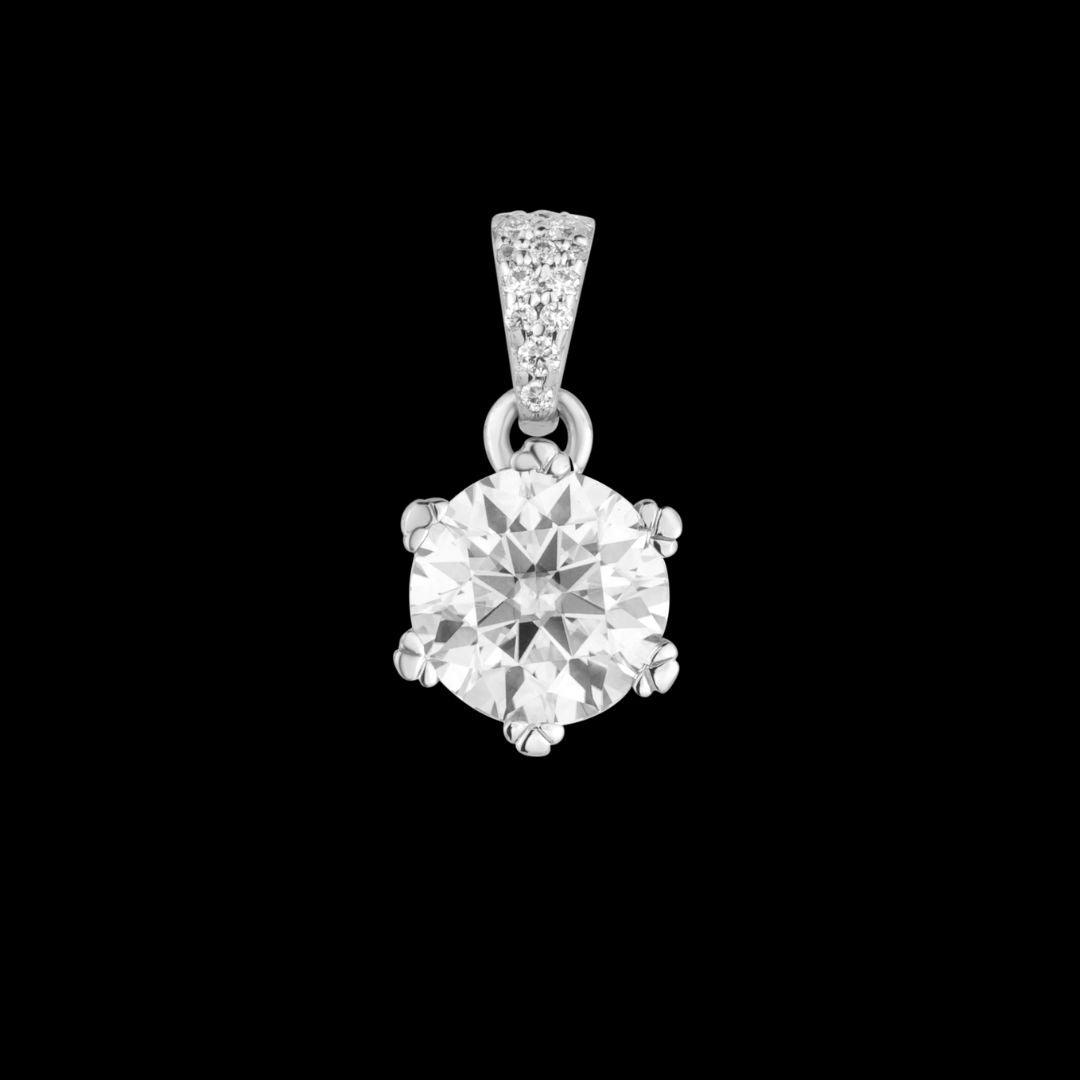 Round Single Diamond Pendant ~ "Be The Shine"